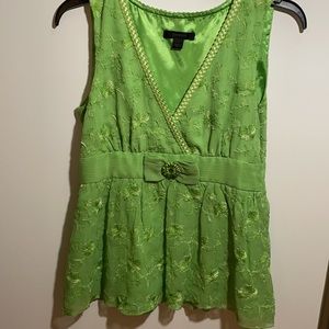 Express Green Blouse Tank Top
